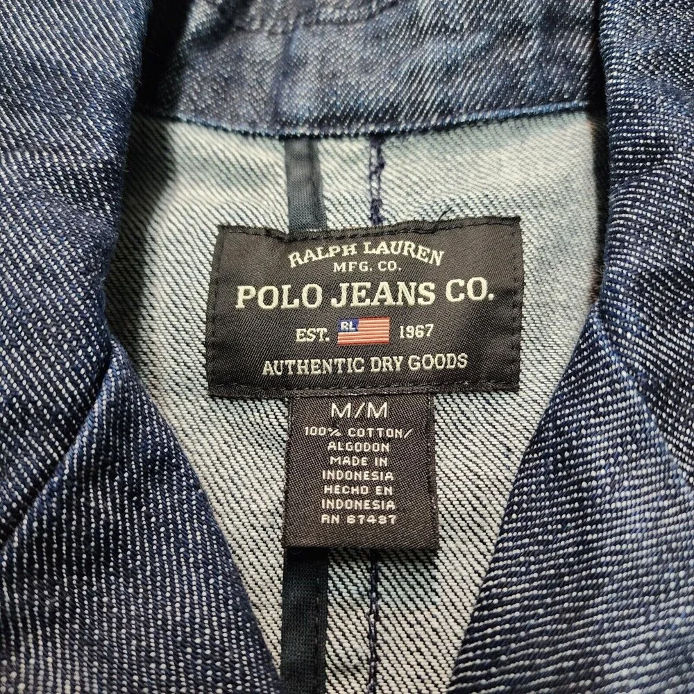 Ralph Lauren Polo Jeans Company Women's Denim Jacket Size M - Picture 3 of 10